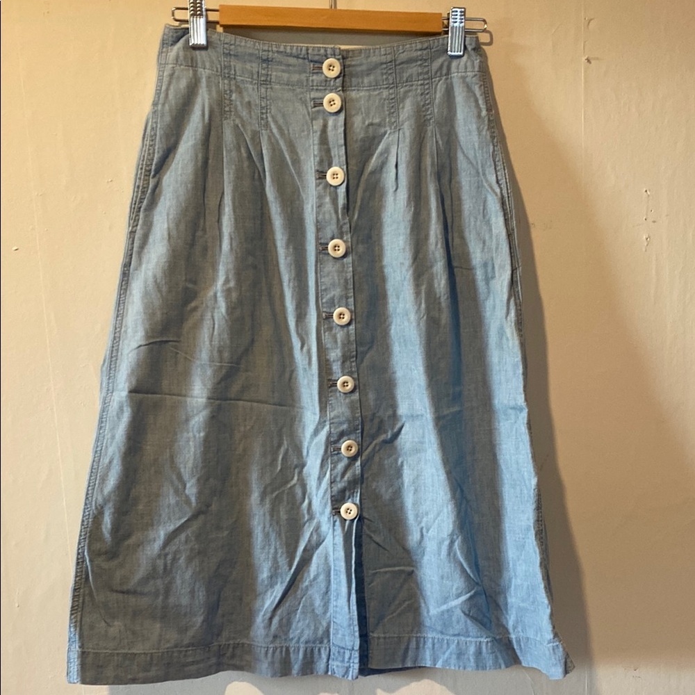 Madewell denim midi skirt